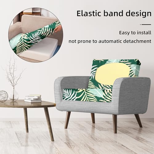 Image of 8Pcs Stretch Patio Cushion Covers,Outdoor Couch Covers Replacement,Outdoor Couch & Sofa Slipcovers,for Patio Furniture Cushion Covers,Washable Reusable Furniture Protector (Green Forest, Cover Only)