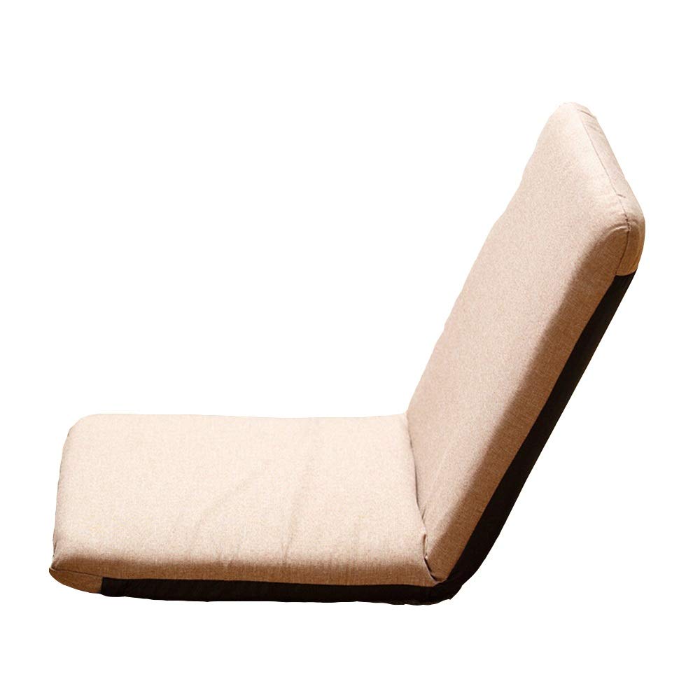 Axdwfd Sedie a Sdraio Lounge Chair, Lazy Couch Small Room Reclinabile Sedia da Pavimento Pieghevole Tatami Sedia Senza Gambe Sedia Singola 85x39cm (Color : Beige)