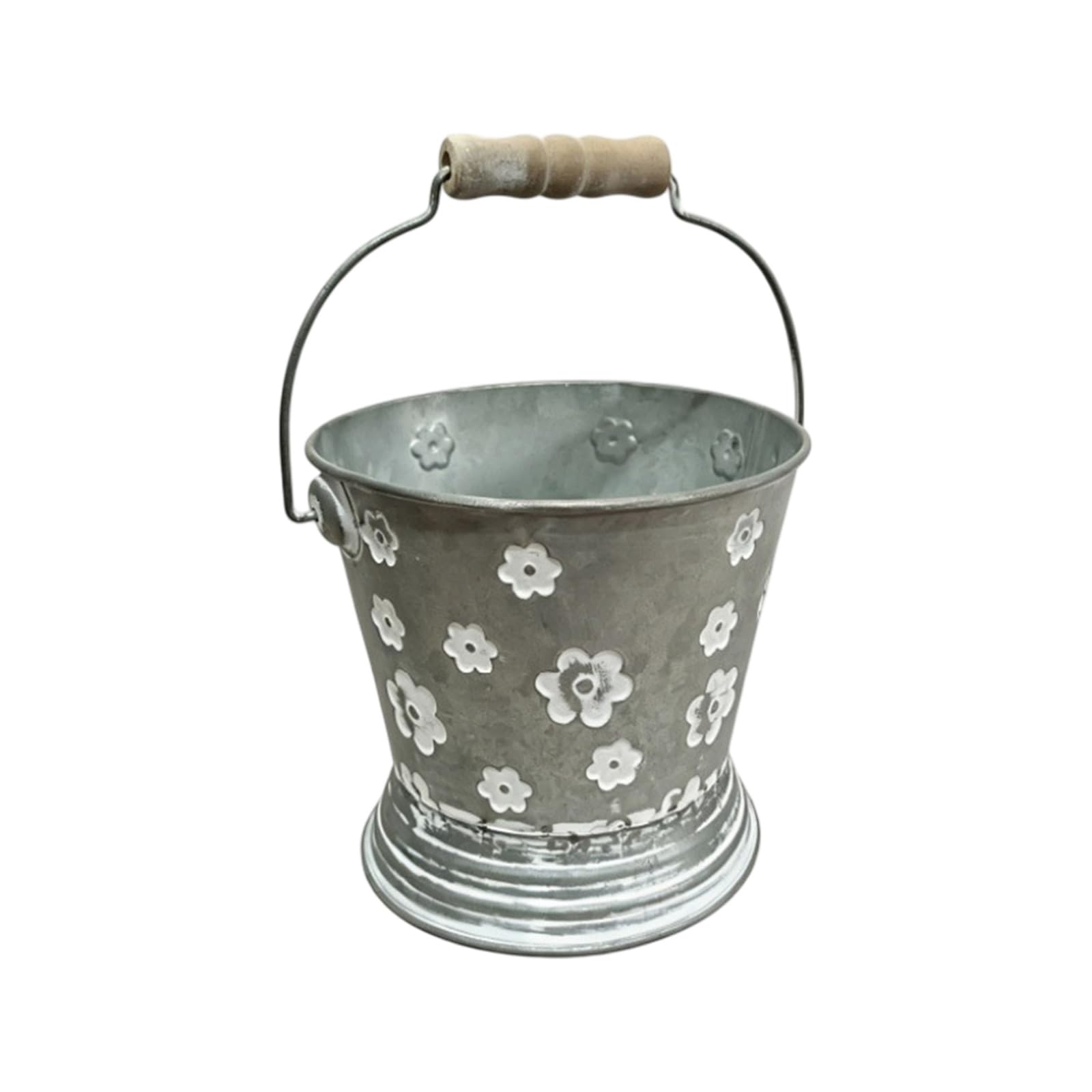 Limtula Miniature Metal Flower Container Outdoor Indoor Use Decorative Container for Succulents Plant Replacement Stand Bucket Artistic Iron Planter Multipurpose Handle Stand Vase