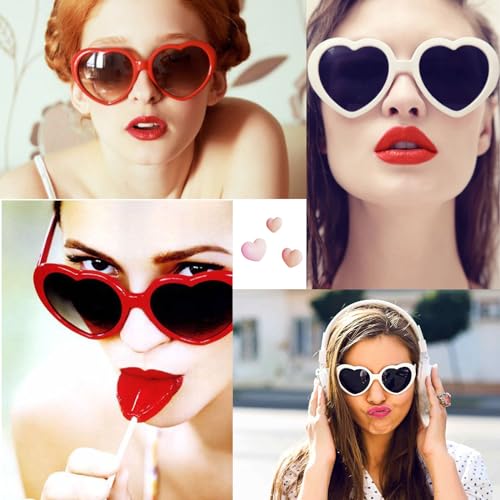 JASPIN Polarized Heart Sunglasses for Women - Trendy Cute Love Shaped glasses Oversized Eyeglasses UV400 Protection2