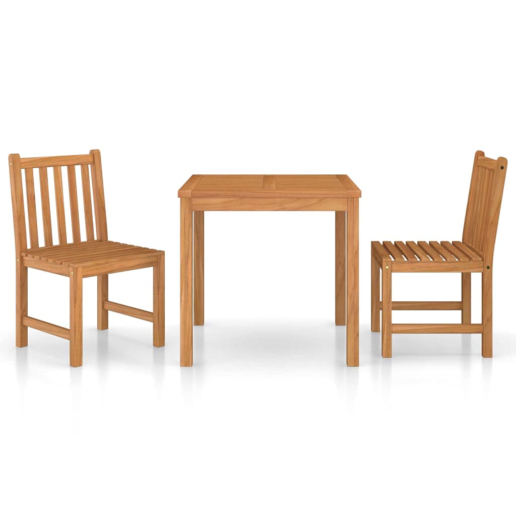 Mobili,Mobili da esterno,Set di mobili da giardino,Set da pranzo da giardino in legno massello di teak da 3 pezzi