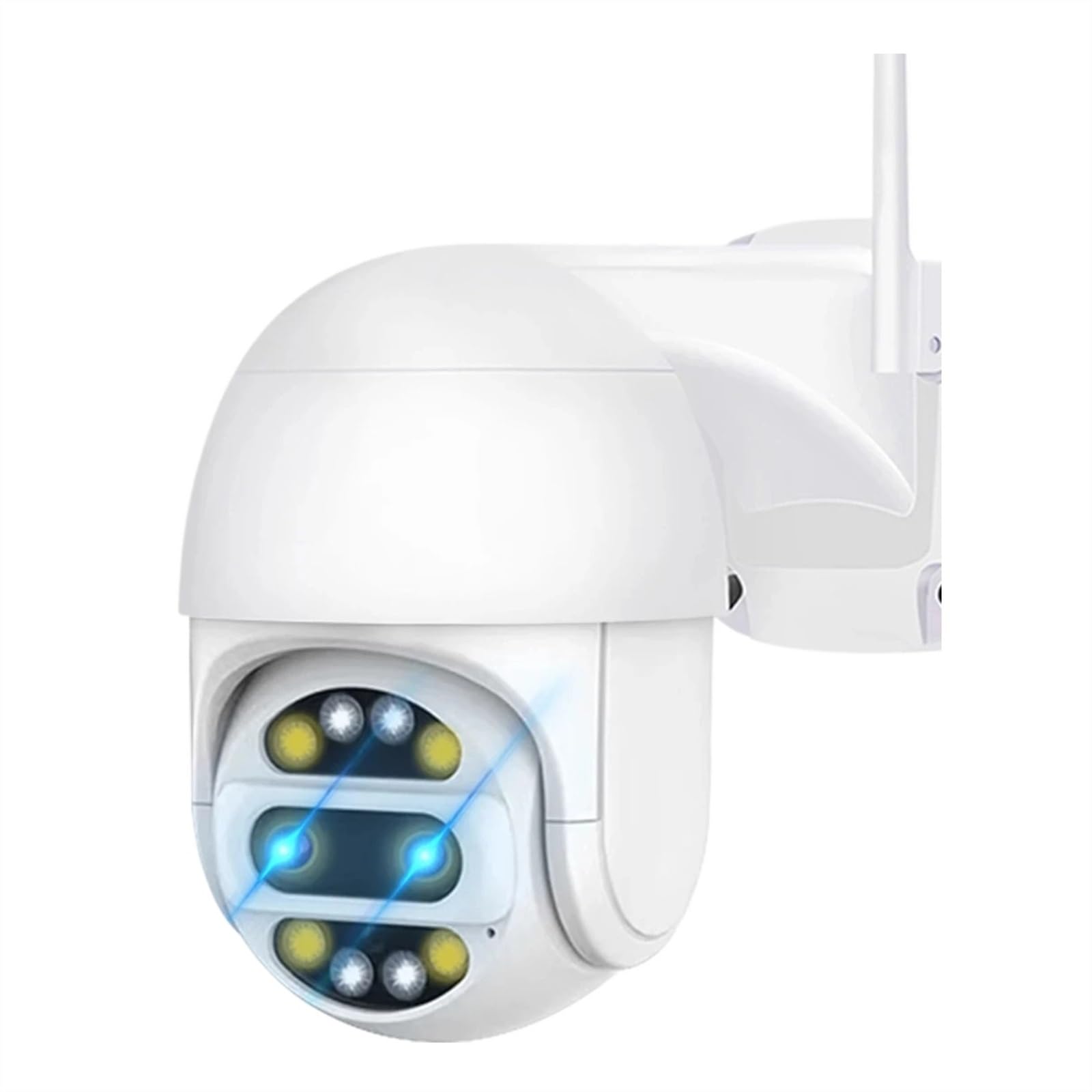 MKHJKIOII Security Camera, 4K 8MP Dual Lens PTZ Camera Outdoor 8X Zoom Video Human Detection Wireless Surveillance Cameras Care(4MP Camera add 64G)