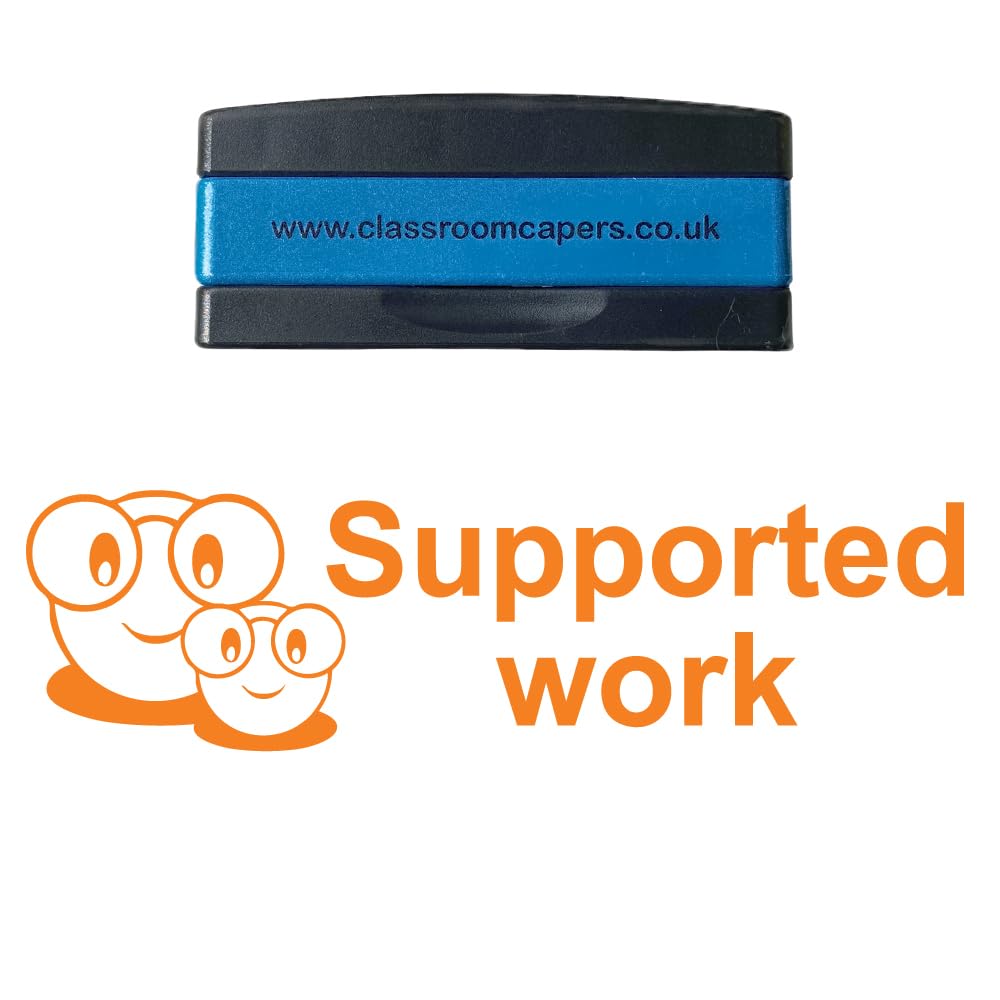 Classroom Capers Orange Supported Work Pick 'N' Mix Layered Stakz Teacher Stamp - Ink