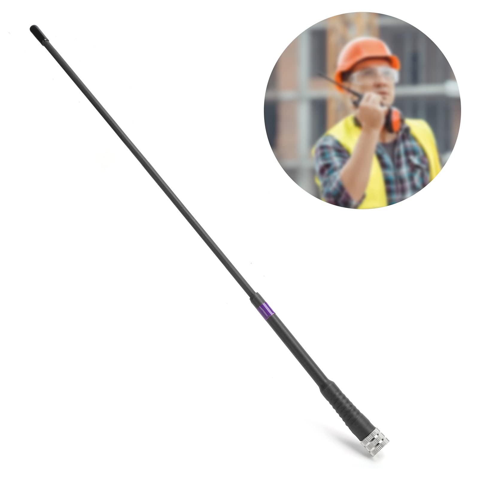 ciciglow Antena de Mano, 136-174 MHz Antena Suave de Alta Ganancia Ligera para GPS Astro 430320900220 / Alpha 50100,15.0 Pulgadas(Negro)