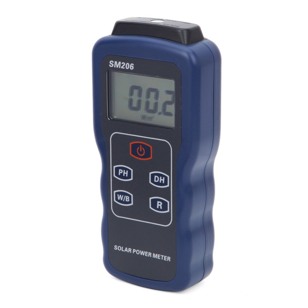 Medidor digital de Radiación de energía solar/del sol LCD (SM206)