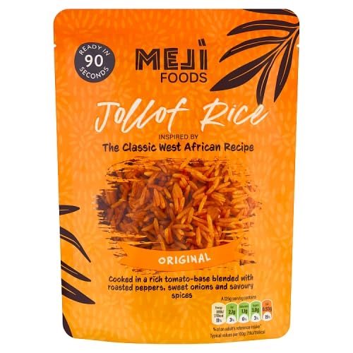 MEJI Foods Jollof Rice Instant Microwave Rice Ready in 90 Seconds Authentic West African Recipe Vegetarian friendly (4)