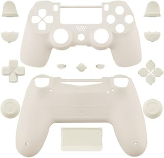 Full Housing Shell Case Cover with Buttons For PS4 For Sony Playstation 4 Wireless Controller (White)