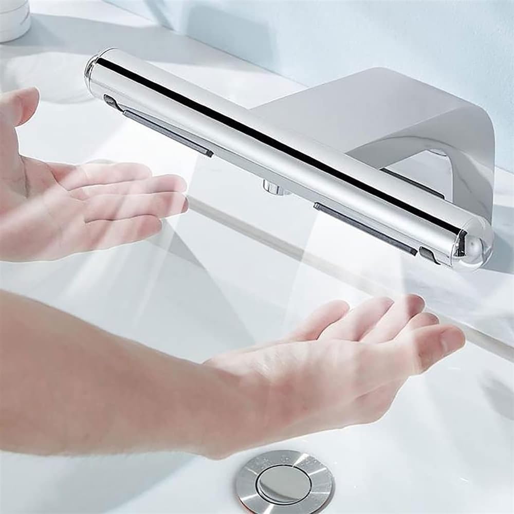 Asciugamani Automatico con sensore， 2 in 1， Lavaggio e Asciugatura delle Mani， con Filtro， Rubinetto per Bagno da 1150 W con Asciugamani， Asciugatura Rapida in,