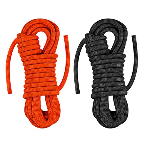 AOLEBA Strong Static Rock Climbing Rope, Tree Climbing Camping Rescue Rope for Outdoor Survival, Hiking, Mountaineering, 10.5mm Diameter, 32 ft (10m)