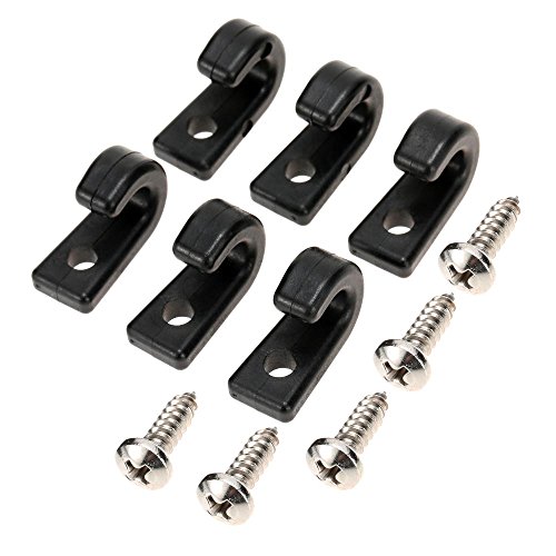 J-Hooks, Andoer Ganchos em J de 6 peças de nylon para caiaques, canoas ou barcos com parafusos, ganc