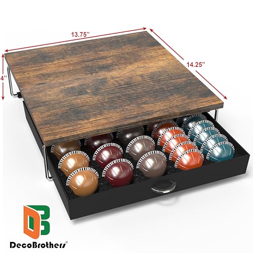 Image of Deco Brothers Vertuo Pod Holder Drawer, Fits 30 Large or 60 Small Capsules
