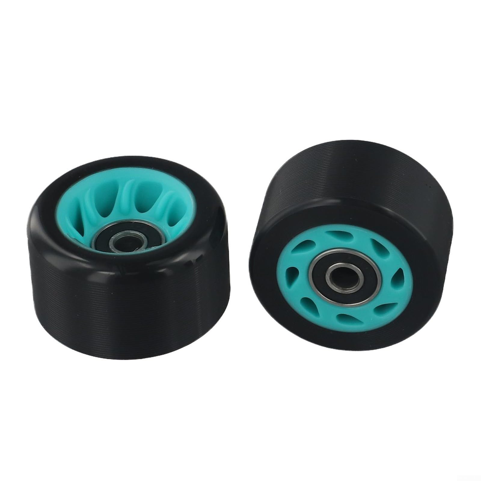 Lot de 8 roues de patins à roulettes pour skateboard à double rangée et quad avec matériau PU et roulements en acier au carbone, adaptées pour les surfaces asphaltées et de parc (noir (bleu (88A))