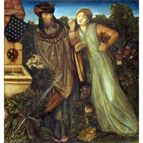 Décoration murale toile King Mark et La Belle Iseult Burne-Jones pour salon élégant