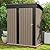 Patiowell 5x3 FT Outdoor Storage Shed, Tool Shed with Sloping Roof and Lockable Door, Metal Shed for Backyard Garden Patio Lawn, Brown