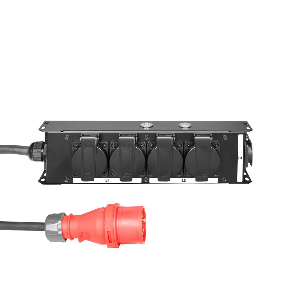 Ciabatta Elettrica PRO PORT 4 PP Per Palco - 1 Ingresso E 5 Uscite Power Twist, Montaggio A Sospensione