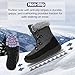 ZEENXIUYA Snow Boots Women Warm Cold Protection Fashion Lace-Up Cold Mid Calf Protection Waterproof Lightweight Snow Boots Thick Warm Lining Grey/Size 11