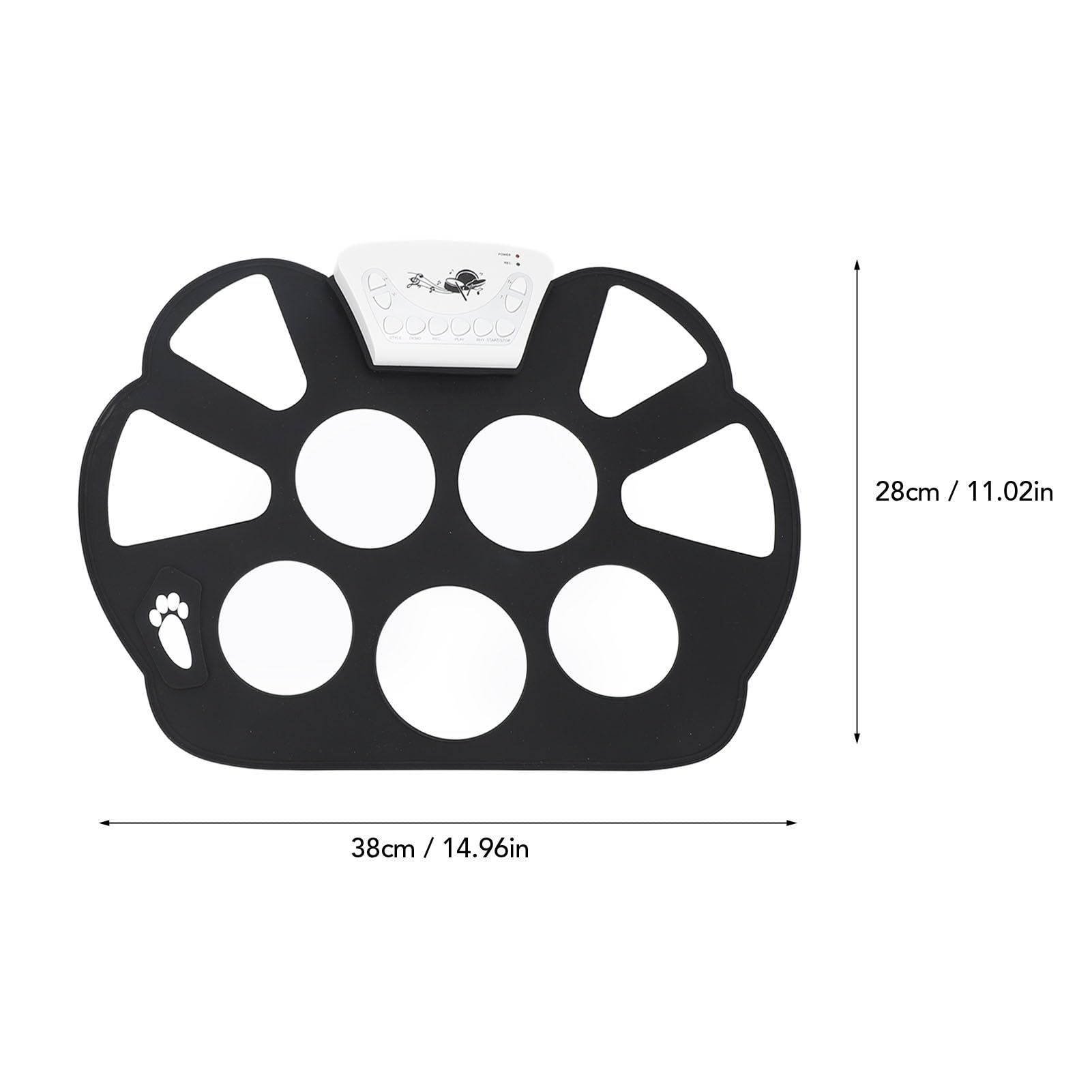 Generic Pad per Batteria Elettronica Portatile Arrotolato a Mano con Suono Realistico per Bambini e Principianti, per Esercitazioni di Musica Pop e Rock, Set di Batteria Jazz per Bambini