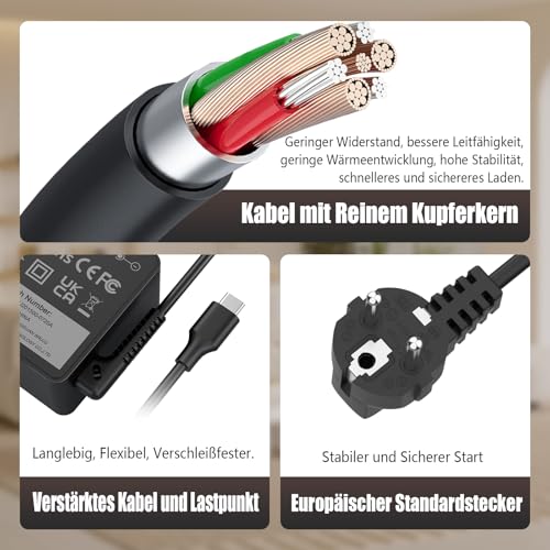 Laptop Ladekabel USB C 65W Netzteil für Lenovo Thinkpad Type C Ladegerät – Ansicht 6