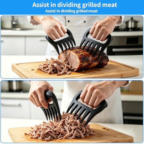 AskBed 2-Pack Meat Shredder Claws for BBQ - Heavy Duty Grill Puller Shredding Tool for Pulled Pork, Chicken & Beef - Grill Accessories Gifts for Men/Women by AskBed - Image 3