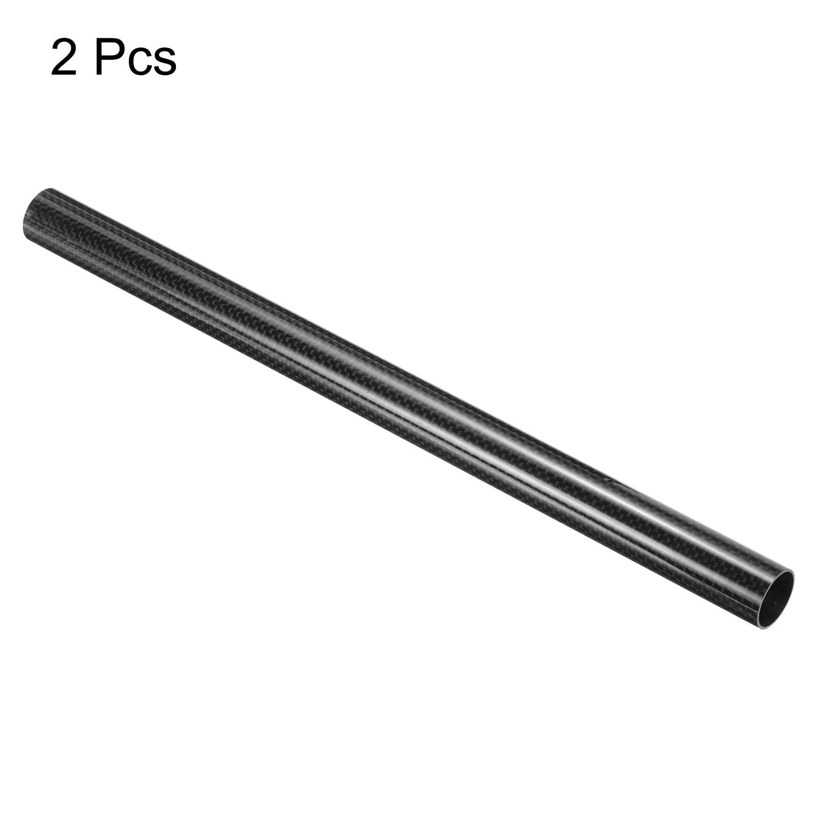 QUARKZMAN 2pz Tubo Fibre Carbonio 20 x 22 x 330mm Superficie Lucida Asta 3K Avvolta Fibre Carbonio Tubo Rotondo Puro Aeroplani Rc, Multicotteri, Quadricotteri