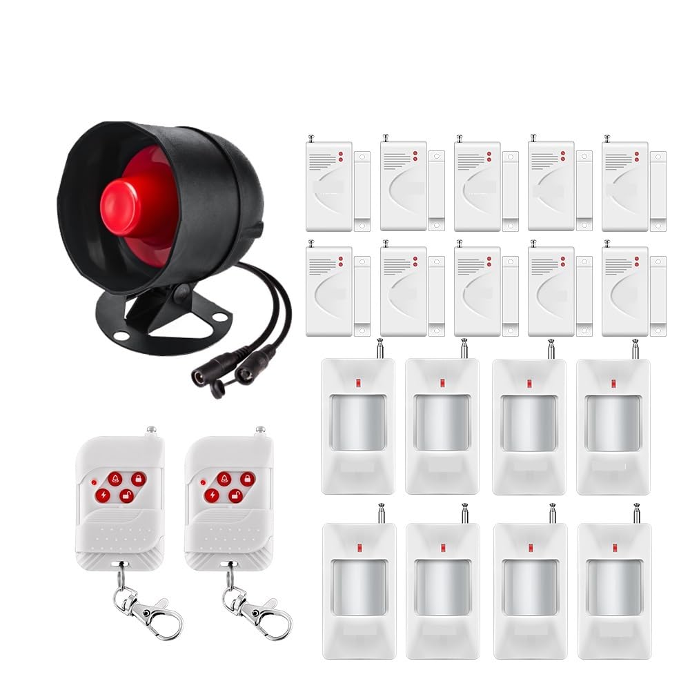 CUDTAPI Wireless Security Alarm System Siren 433Mhz Home Burglar Motion Door Sensor Tuya Smart(Tuya WIFI KIT10)