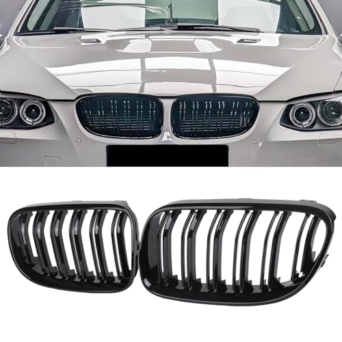DEKEWEI E92 Grille, Black Kidney Grill Compatible with BMW 3 Series 2010-2013 E92 E93 LCI Coupe (Not For M3)