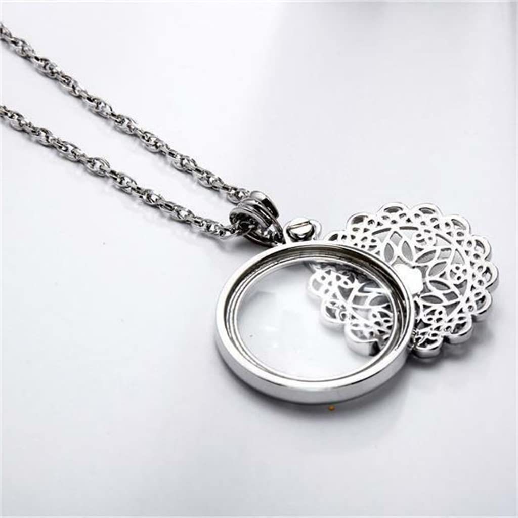 Lente d'Ingrandimento 2,5 Volte, Regalo Portatile, Collana, Ciondolo Decorativo per la Lettura, Lente d'Ingrandimento