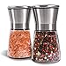 Produktbild Meelio Salz und Pfeffer Mühle Set, Edelstahl Grinder, Chilimühle, Verstellbarem Keramikmahlwerk, Gewürzmühlen (2 Stück)