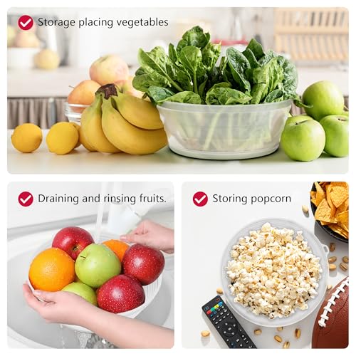 Image of WVM Microwave Splatter Cover Vented for Food with Hook Hole, Splatter Guard & Colander Kitchen Gadget for Food, Meal Prep, Clear, M(11 inchx3.26 inch)-Pack of 1