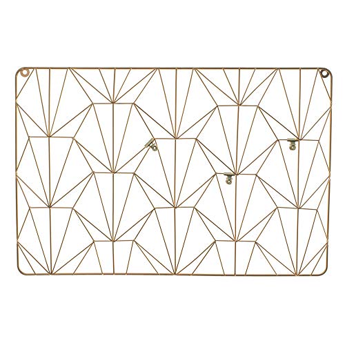 HAB & GUT Bilderrahmen CR031- Messing Drahtgitter für Wand Kartenhalter 60 x 40 Art Deco