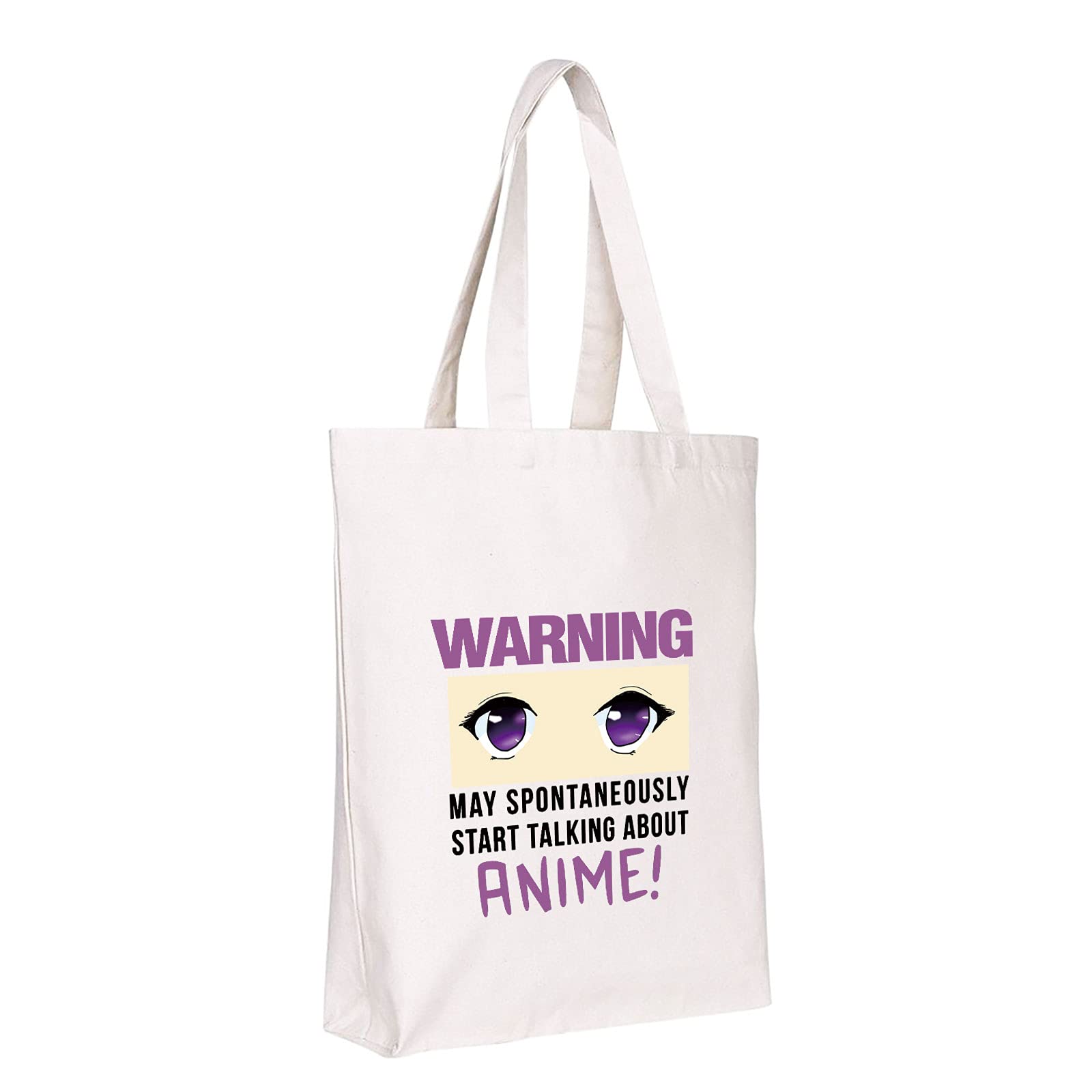 WCGXKOAnime Lover Gift Warning May Spontaneously Start Talking About Anime Tote Bag For Anime Fans