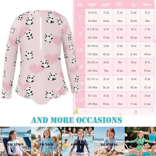 Girls One Piece Swimwear UPF 50+ Rash Guard Swimsuit Sun Protection Printed Quick Dry Bathing Suit 3-12Y3