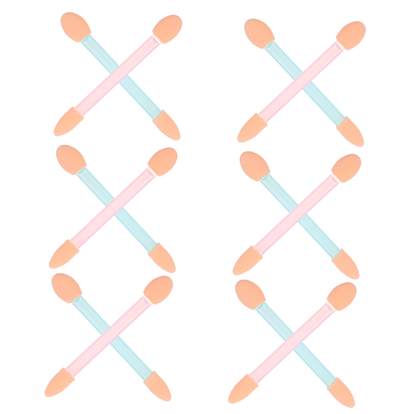 HAPINARY 24pcs Dual-sided Eye Shadow Sticks Sponge Tips Makeup Applicators for Women