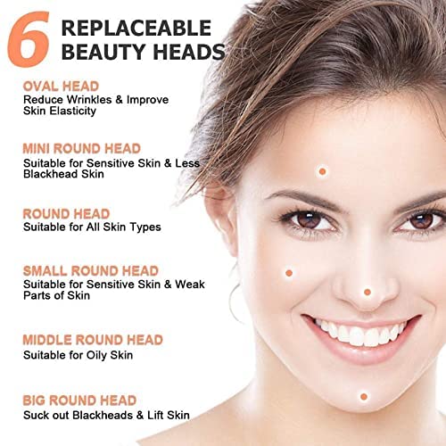 Image of Revin Enterprise Rechargeable 6 in 1 Multi-Functional Cleaning Blackhead Whitehead Extractor Remover Device Acne Pimple Pore Cleaner Vacuum Suction Tool for Men and Women. (Derma Suction 6 in 1-1)