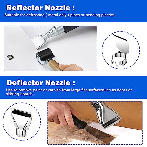 Holdfiturn Heat Gun 2000W Hot Air Gun with 2 Temperature Modes 4 Nozzles Heat Gun for Paint Stripping 1.5s Fast Heating for Crafts Shrinking PVC Stripping Paint 6 Holdfiturn Heat Gun 2000W Hot Air Gun with 2 Temperature Modes 4 Nozzles Heat Gun for Paint Stripping 1.5s Fast Heating for Crafts Shrinking PVC Stripping Paint - Image 6