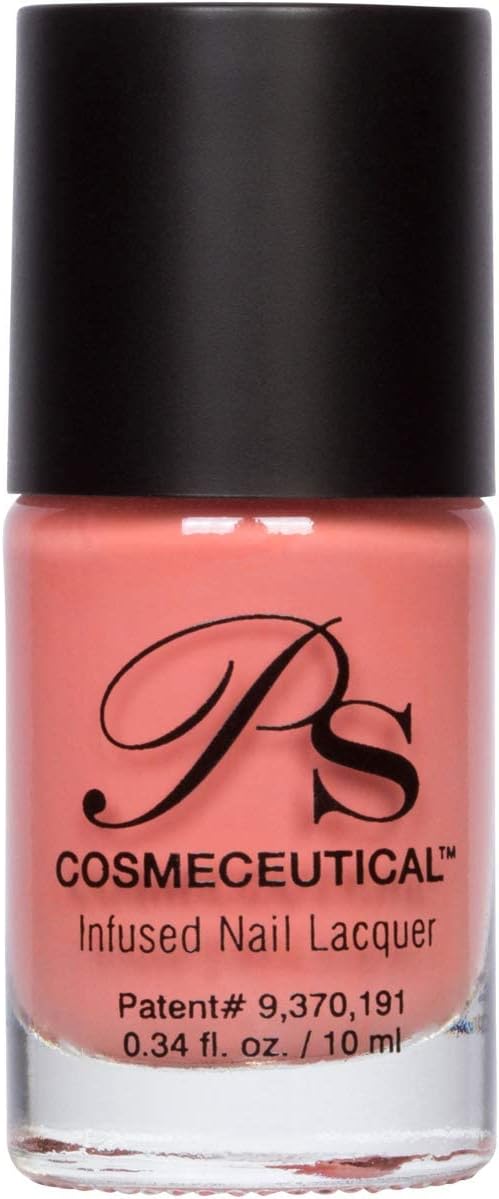 PS Polish All Natural Nail Polish, Safe Non-Toxic Professional Grade Vegan Nail Polish Lacquer, Best No Chip Polish for Thin, Cracked, Peeling Nails (Georgia Peach)