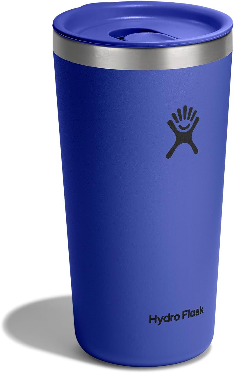 Hydro Flask All Around Tumbler Press-In Lid, Insulated Travel Mug, Stainless Steel Coffee Cup 20 Oz Capri Blue