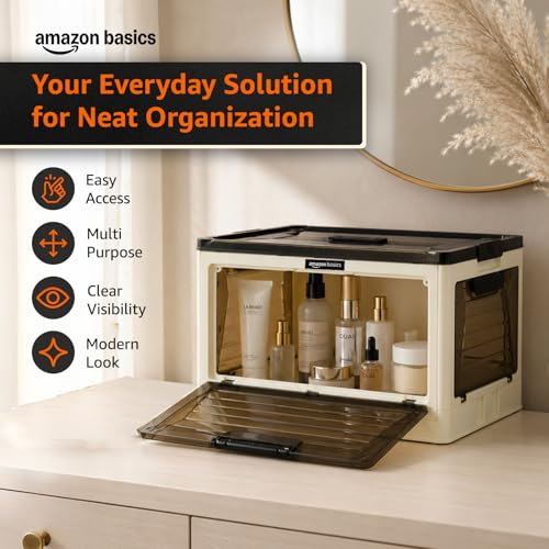Image of Amazon Basics Plastic Wardrobe for Bedroom Drawer, Drawers Organisers, Cupboard Organizer & Wardrobe Organiser (1 Layer)