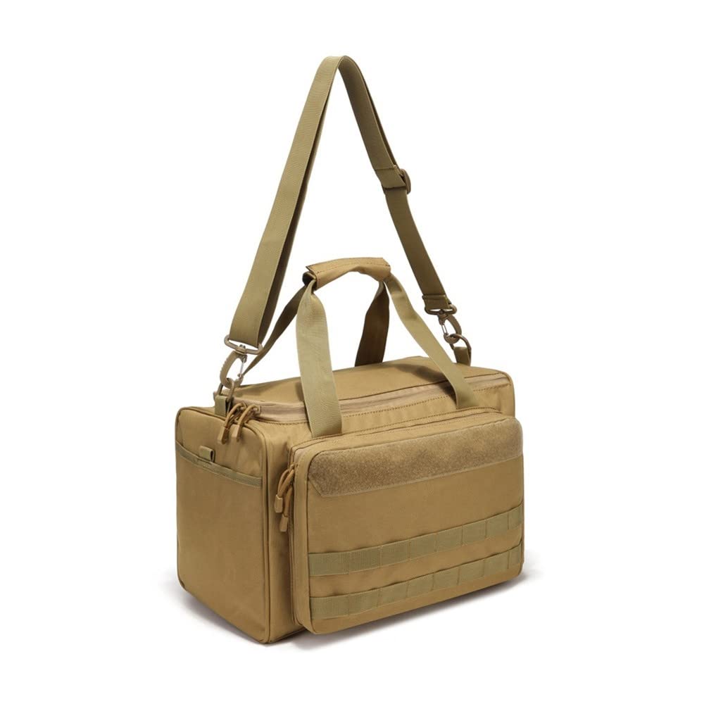 DONGKER Taktisch Waffentasche, Wasserdicht Pistol Range Bag, Große Pistole Einsatztasche Shooting Reisetasche fürJagd Schießstand Sport