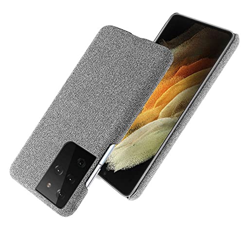 Housse en tissu pour Galaxy M31 et Samsung S21 Ultra S20 FE Coque ajustée Gris Clair