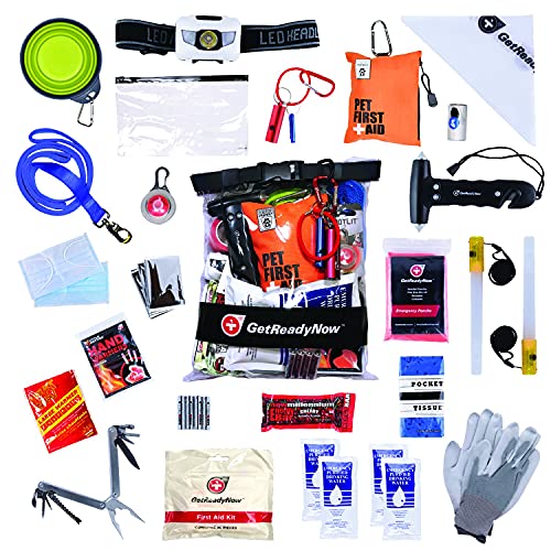 GetReadyNow | Pup & Peeps Emergency Kit | Essential First Aid and Deluxe Supplies to Keep You and...