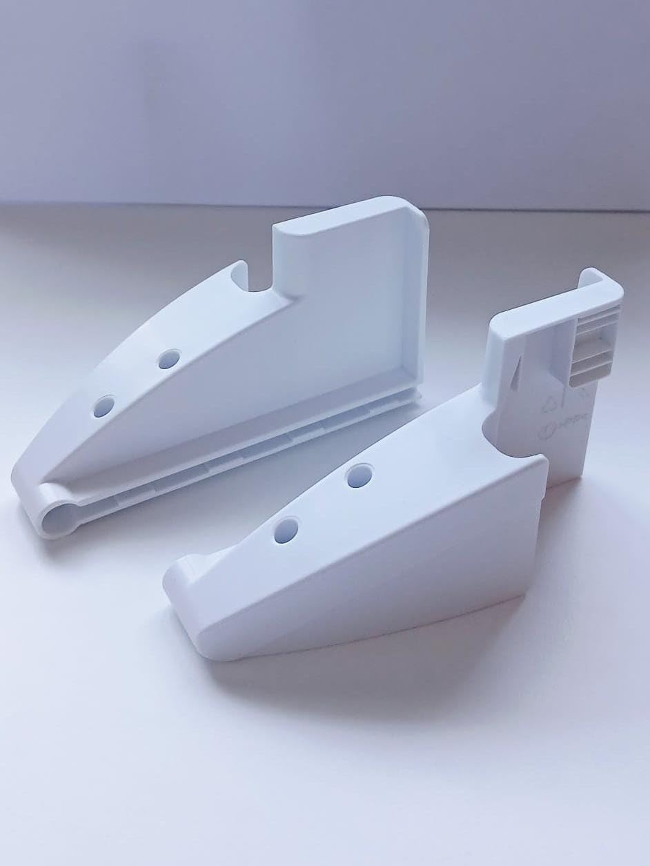 Genérico Conjunto de Soportes Laterales Derecho e Izquierdo para Botellero de Puerta de Frigorífico Compatible Liebherr – Recambio Compatible para Estante de Puerta