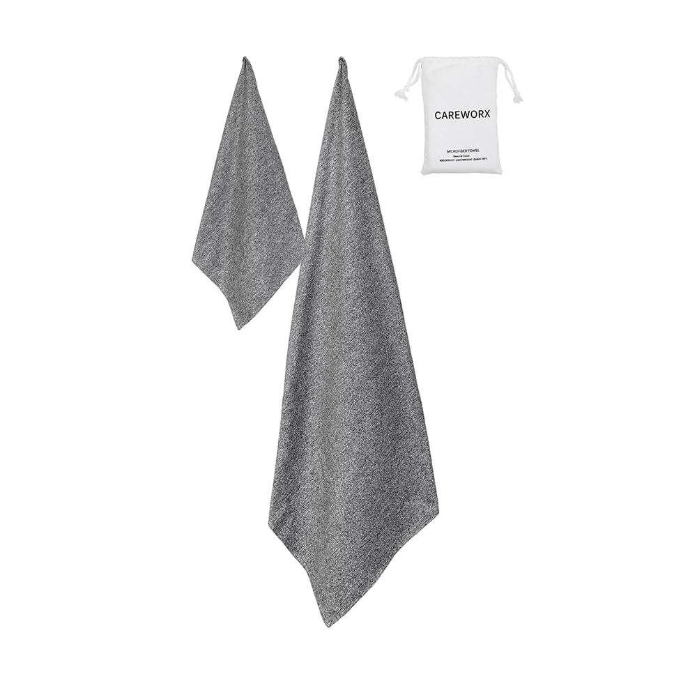 CAREWORX Microfiber Textile Towel Quick Dry Towel for Bath,Travel,Swim,Outdoors, Beach Towel - Lightweight, Compact(Extra Large 78