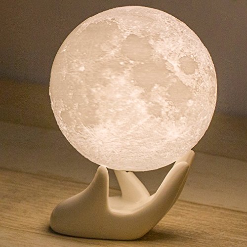 Soporte de Lámpara Luna 3D Cerámica 2 Pzas miniatura 2