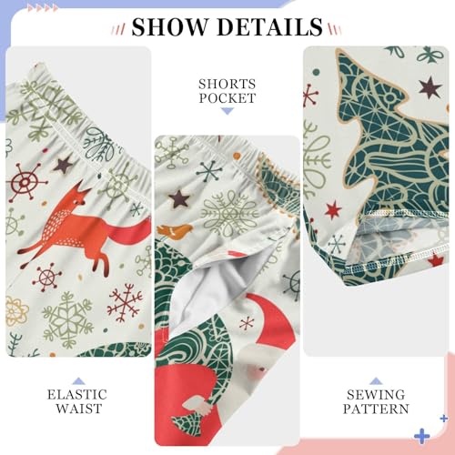 Boys' Pants Christmas Gnomes Santa Claus Fox Tree Long Bottoms Jogger Pants Elastic Waist Trousers with Pockets S-XL4