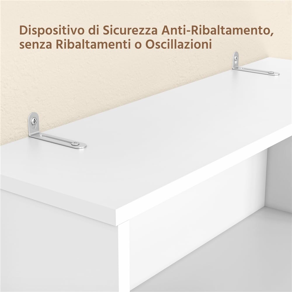 Yaheetech Mobile per Lavatrice Mobiletto da Bagno a Terra Scaffale Sopra Toilette con Ripiano e Ante Mensola Portaoggetti Salvaspazio