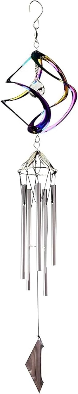 Red Carpet Studios Windchimes Cosmix Spinner Wind Chime, 25.5-Inches, Iridescent