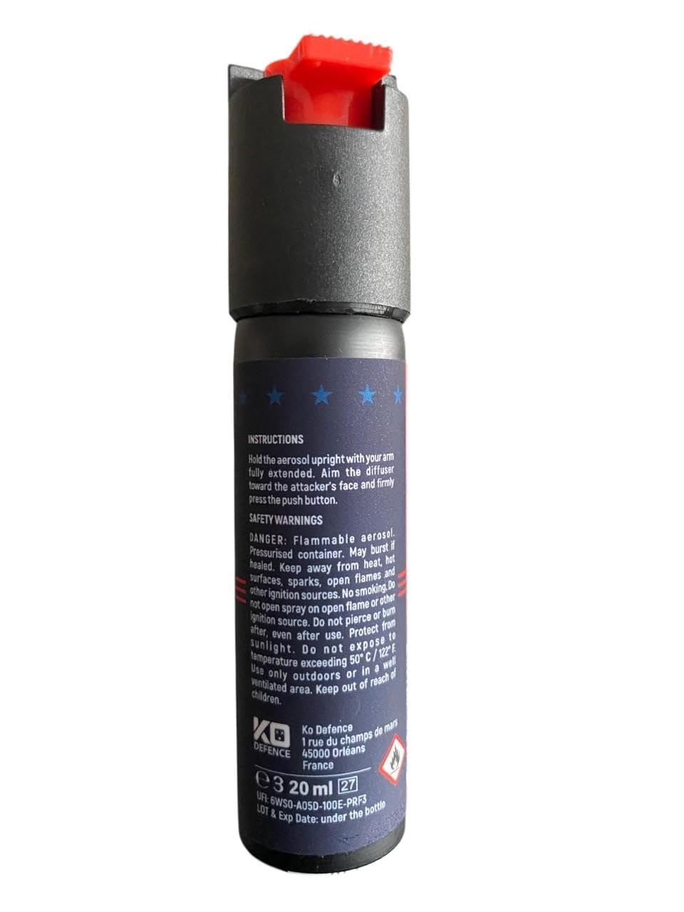 KO Defence 20 ml – la soluzione definitiva per la sicurezza immediata – efficace, rapido – consente di fermare e identificare – gel espansivo in schiuma – portata di 4 metri – 100 % legale nel porto e