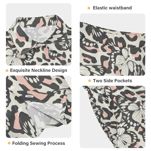 Image of visesunny Boy's 2 Pieces Shirt and Short Set Casual Shirts Short Sleeve Beach Shorts Summer Outfits for 3-10 Years Kids