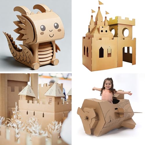 Euablfo 18 Stück wellpappe A4, Pappe zum Basteln, Dicke Pappe, Karton, Cardboard für DIY, Malen, Kunsthandwerk und Modellieren